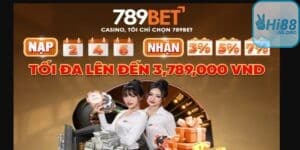 Trải nghiệm nhiều trò chơi cá cược với số tiền thưởng 789Bet tặng 100k