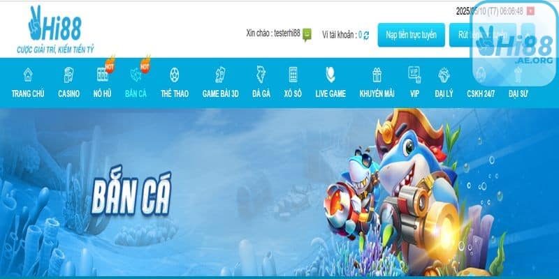 Bắn Cá Hi88 là một trò chơi điện tử trực tuyến mô phỏng lại trò chơi bắn cá truyền thống