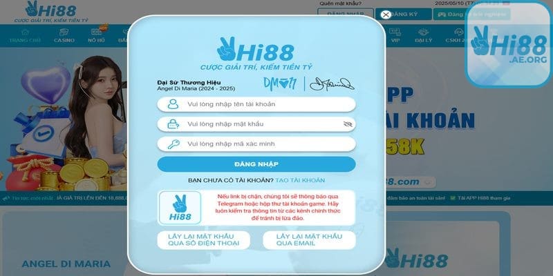 Các bước đăng nhập Hi88 