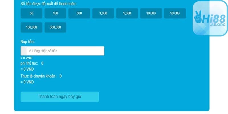 Hướng dẫn cách nạp tiền Hi88 nhanh chóng và tiện lợi nhất 