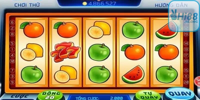 Nổ hũ trái cây trò chơi đánh bạc trực tuyến mô phỏng các máy slot