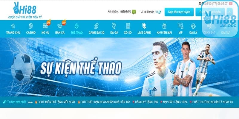 Thể Thao Hi88 là một nền tảng cá cược thể thao trực tuyến uy tín